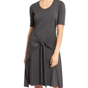 Athleta In A Twist Tie Front Micromodal Blend T-Shirt Midi Dress XS